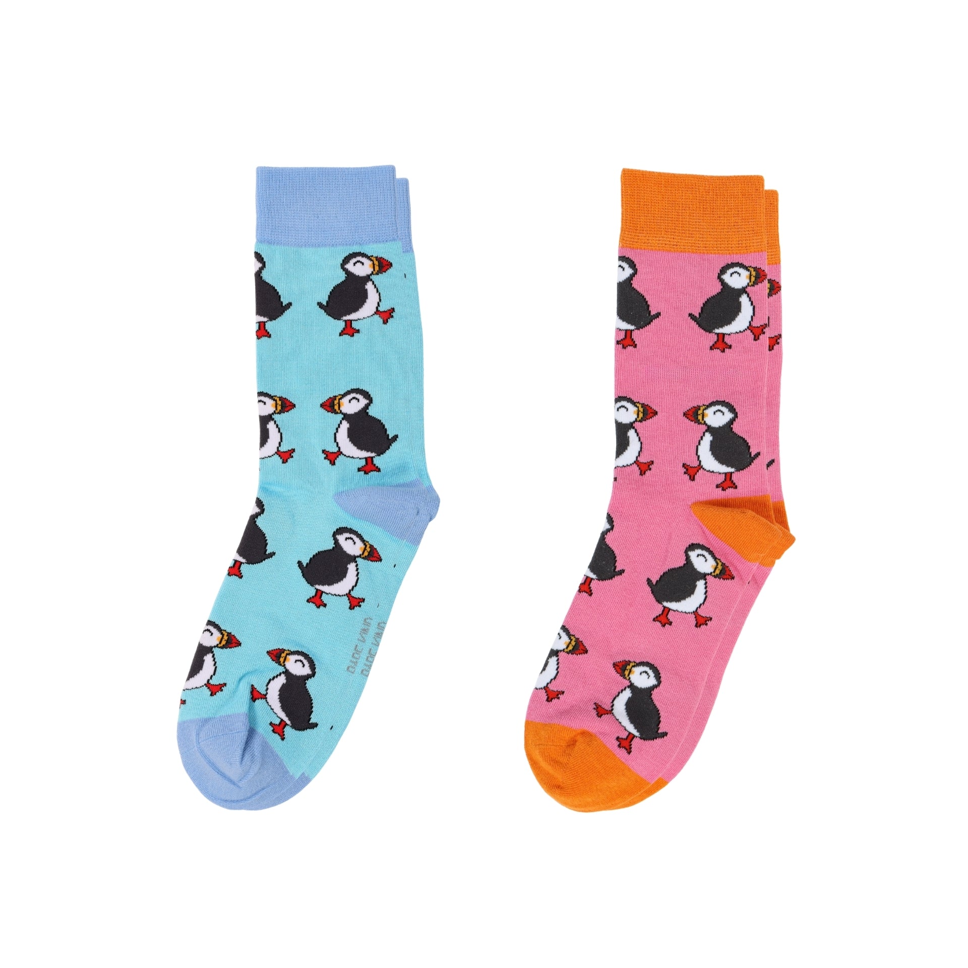 Funny Chicken Leg Socks - Puffin Couple 2 Pack Bamboo Sock