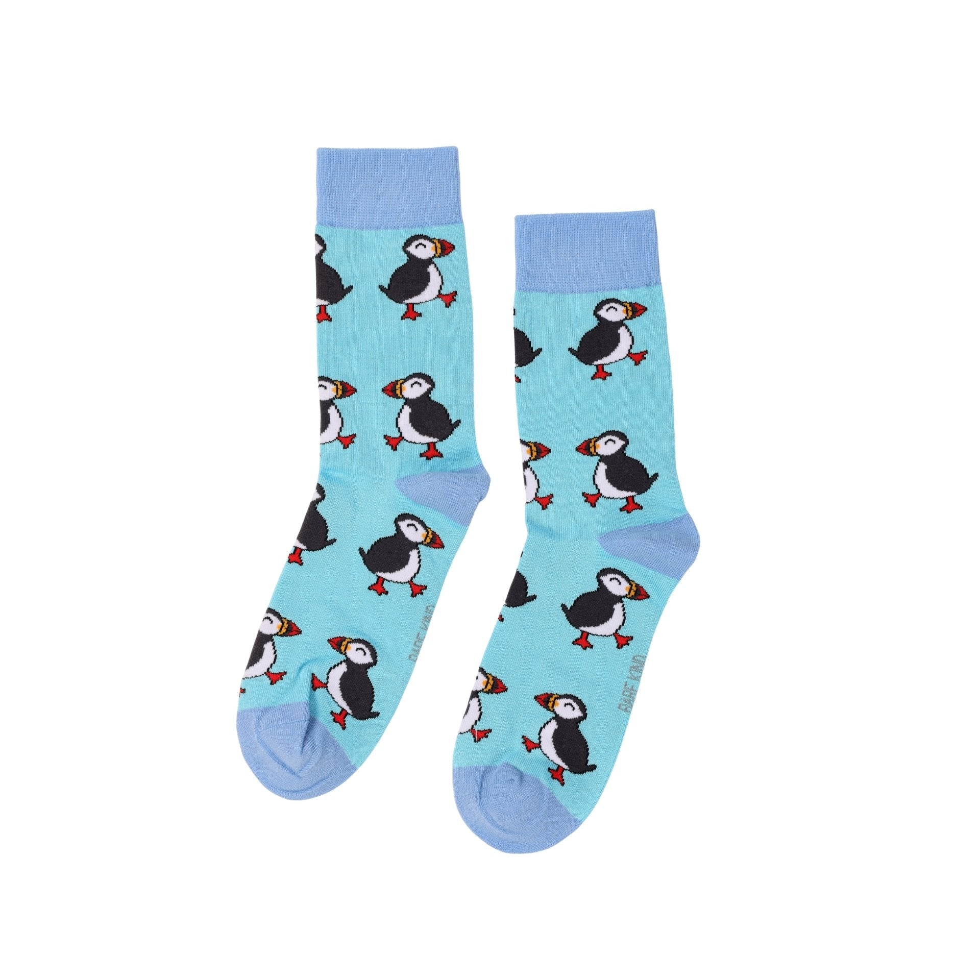 Funny Chicken Leg Socks - Save the Puffins Bamboo Socks |