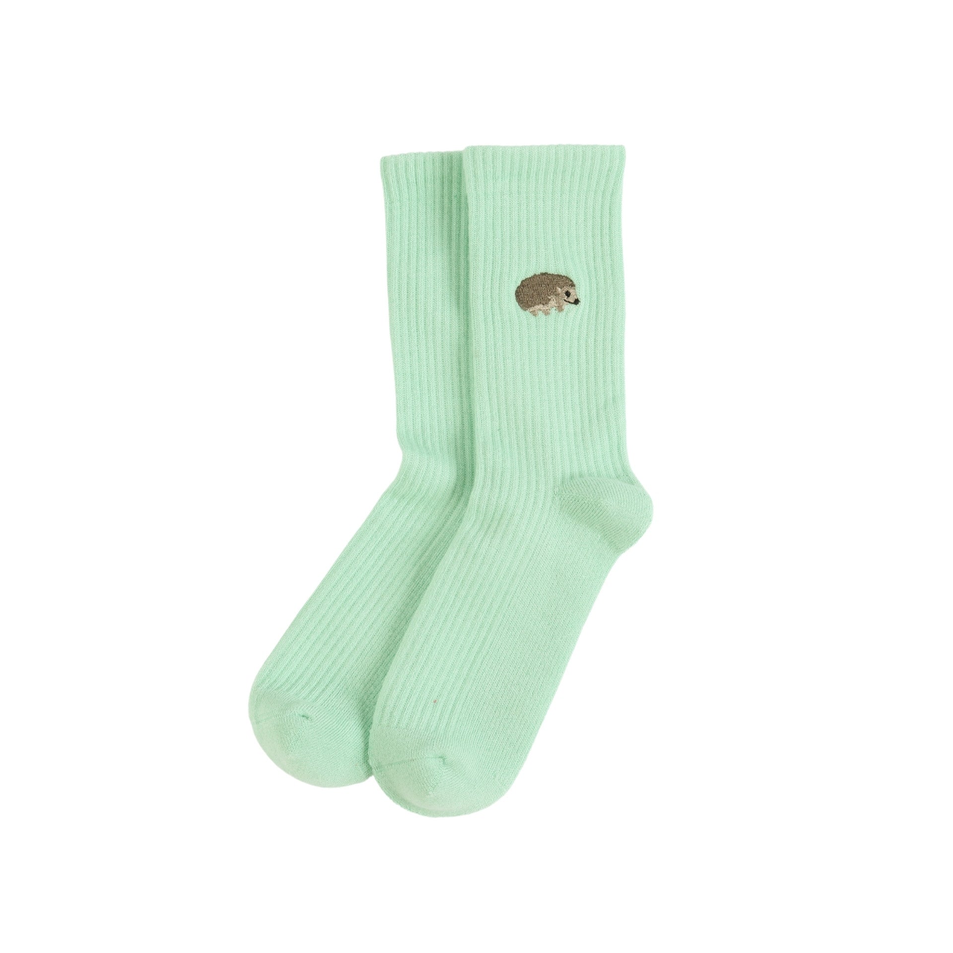 Funny Chicken Leg Socks - Save the Hedgehog Ribbed Bamboo Socks
