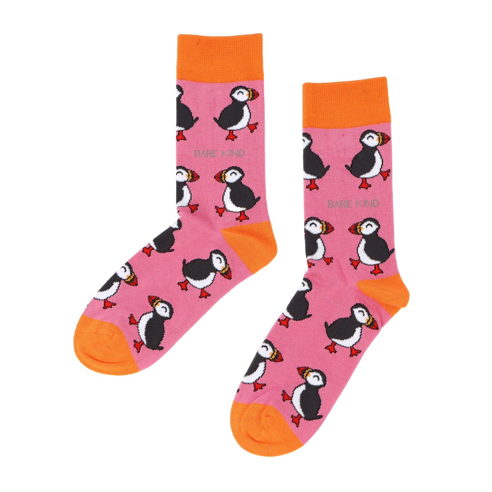 Funny Chicken Leg Socks - Save the Pink Puffin Bamboo Socks