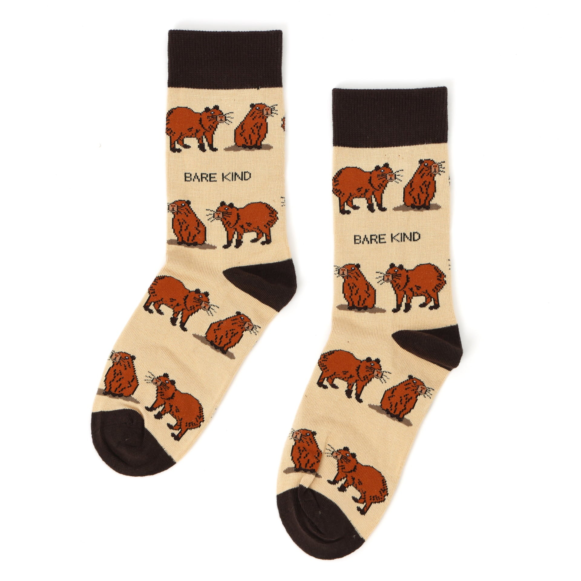 Funny Chicken Leg Socks - Save the Capybara Bamboo Socks |
