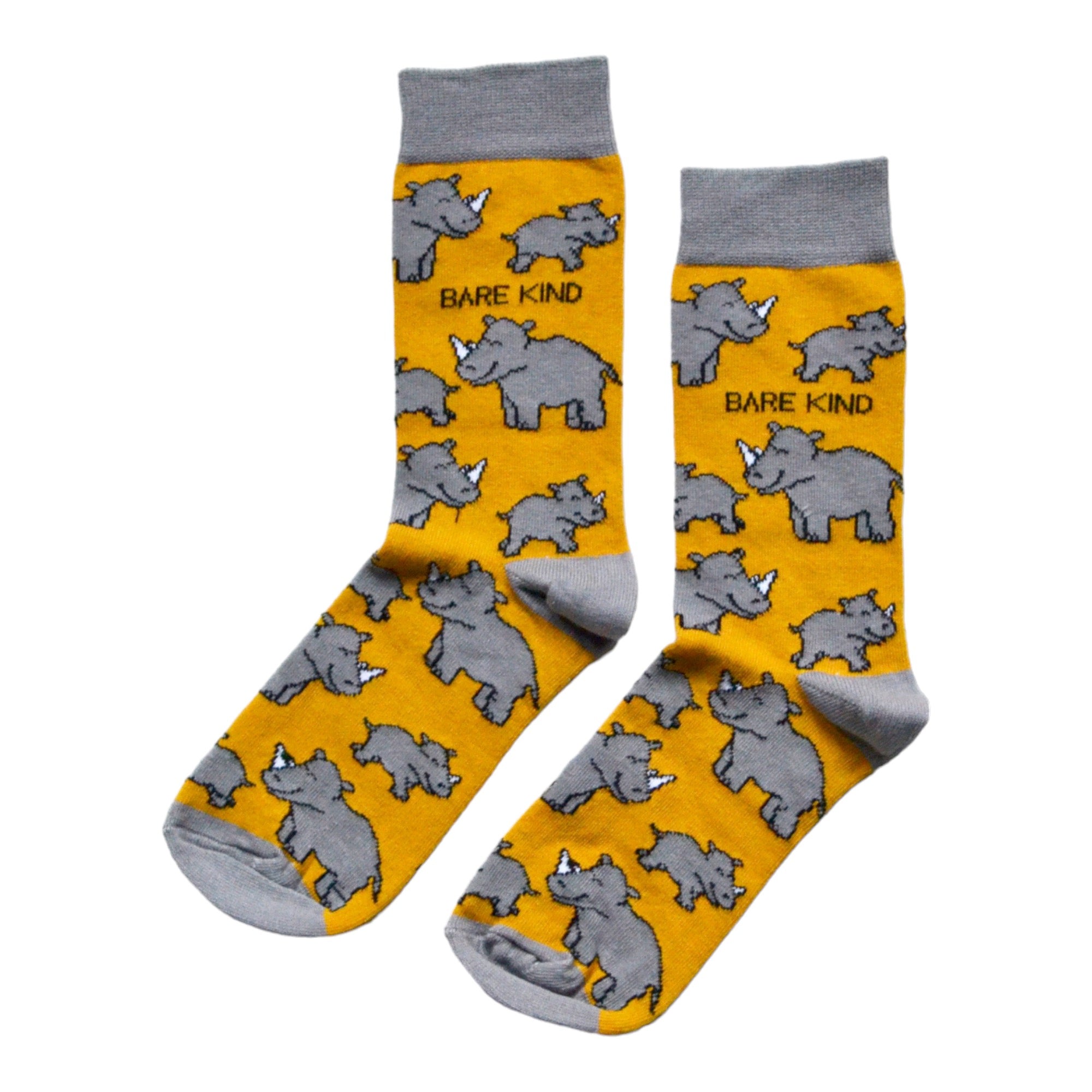 Funny Chicken Leg Socks - Save the Rhinos Bamboo Socks |