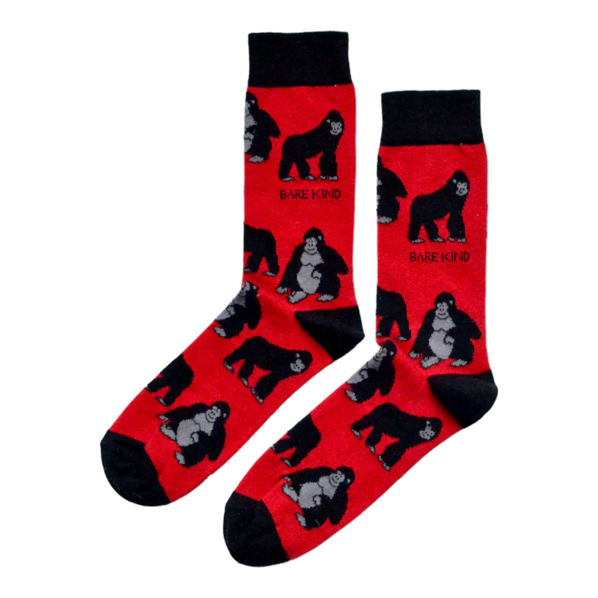 Funny Chicken Leg Socks - Save the Gorillas Bamboo Socks |