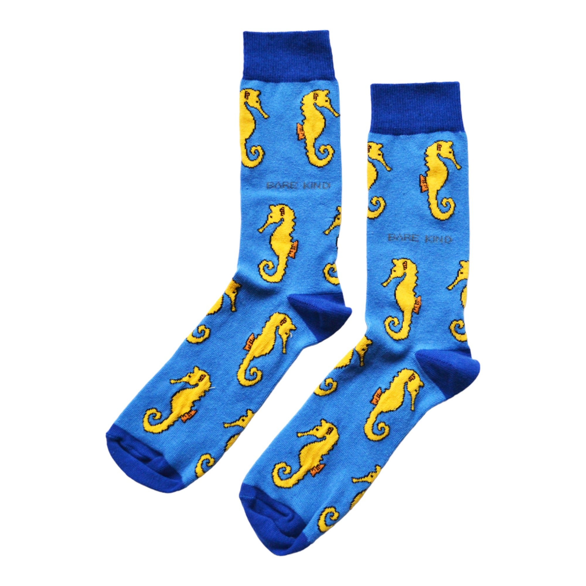 Funny Chicken Leg Socks - Save the Seahorses Bamboo Socks |