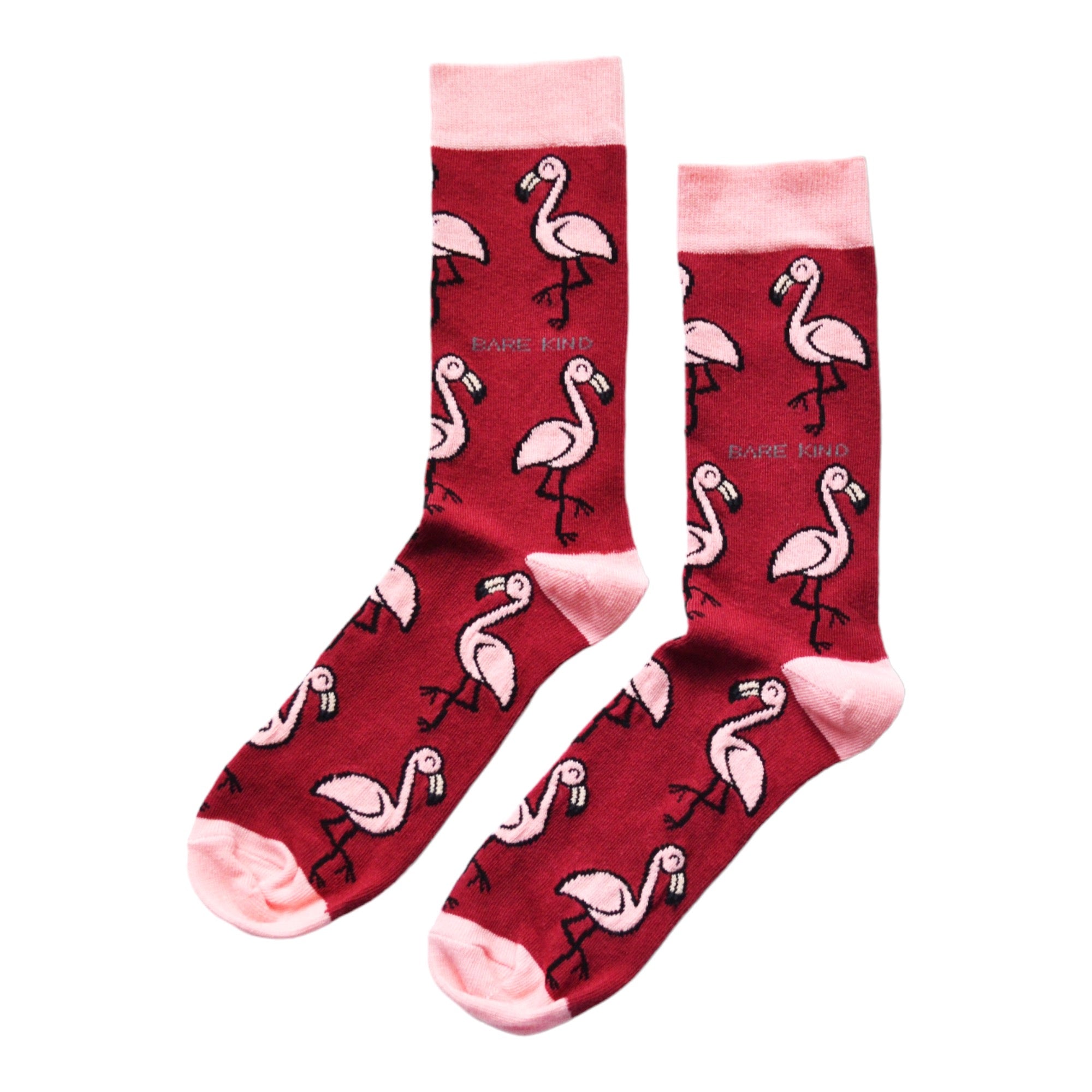 Funny Chicken Leg Socks - Save the Flamingos Bamboo Socks |