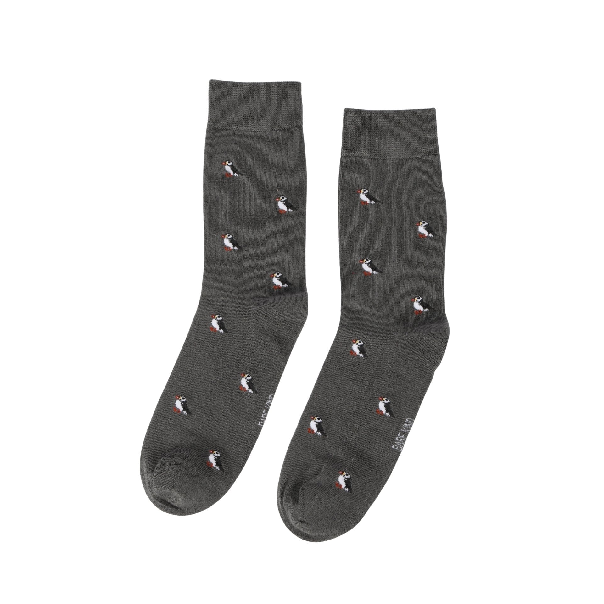 Funny Chicken Leg Socks - Save the Puffin Small Motif Bamboo