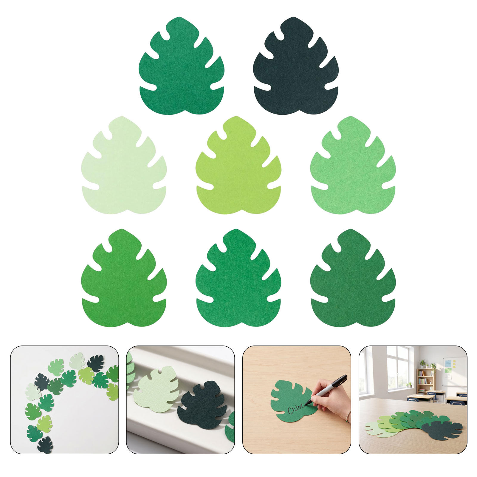 Party Supplies - 200Pcs Classroom Leaf Cutouts Paper Monstera