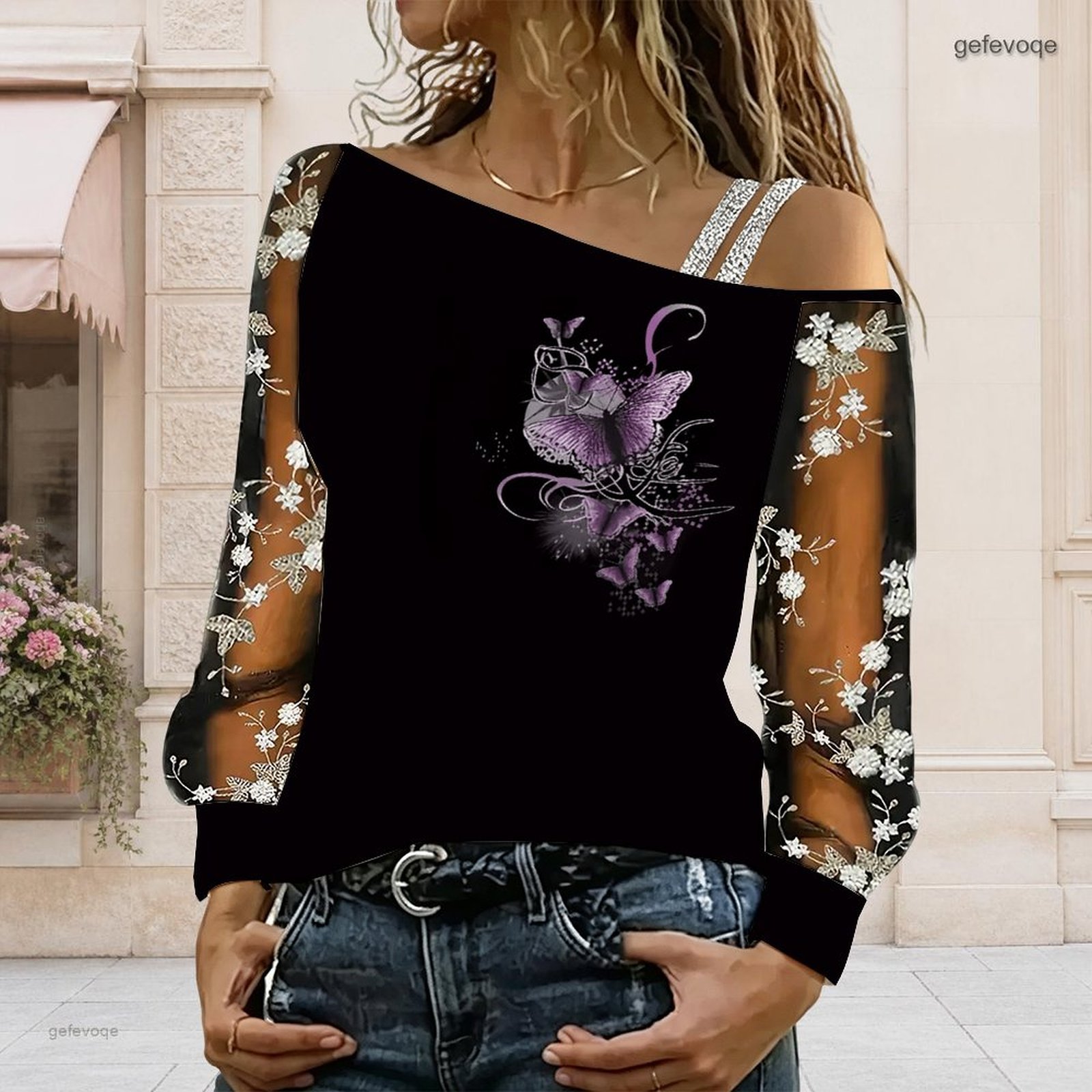 Women Off Shoulder Blouse Asym - Medieval Renaissance Dress Women review and price