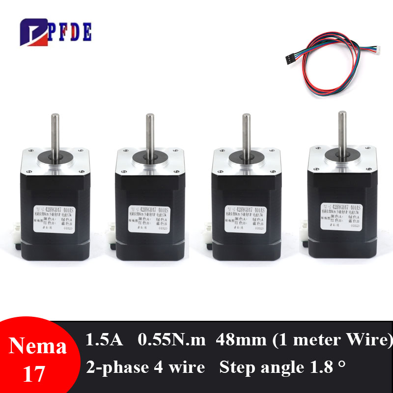Party Supplies - 4PCS Nema17 Stepper Motor 48mm 0.55N.
