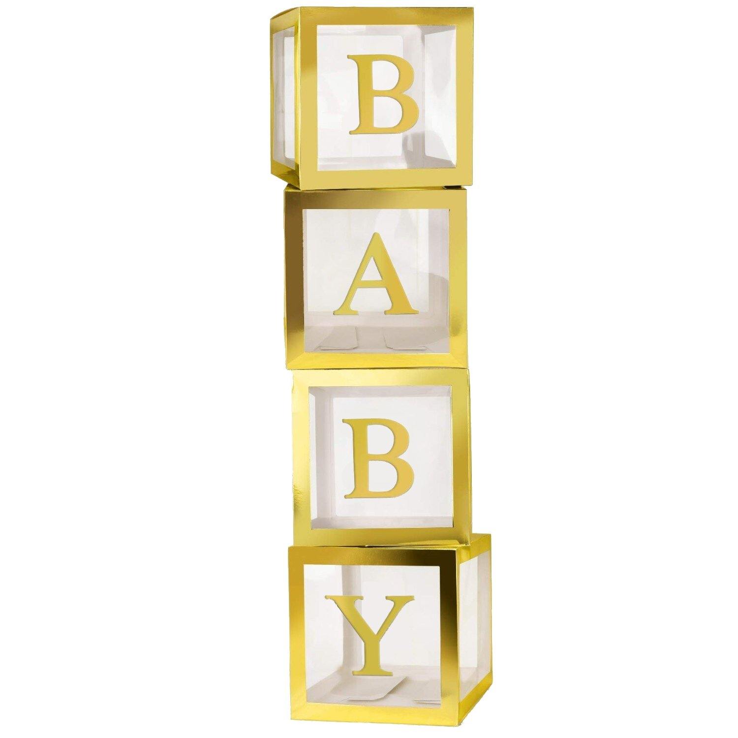 Party Supplies - BABY Ballonnen Box (Goud)