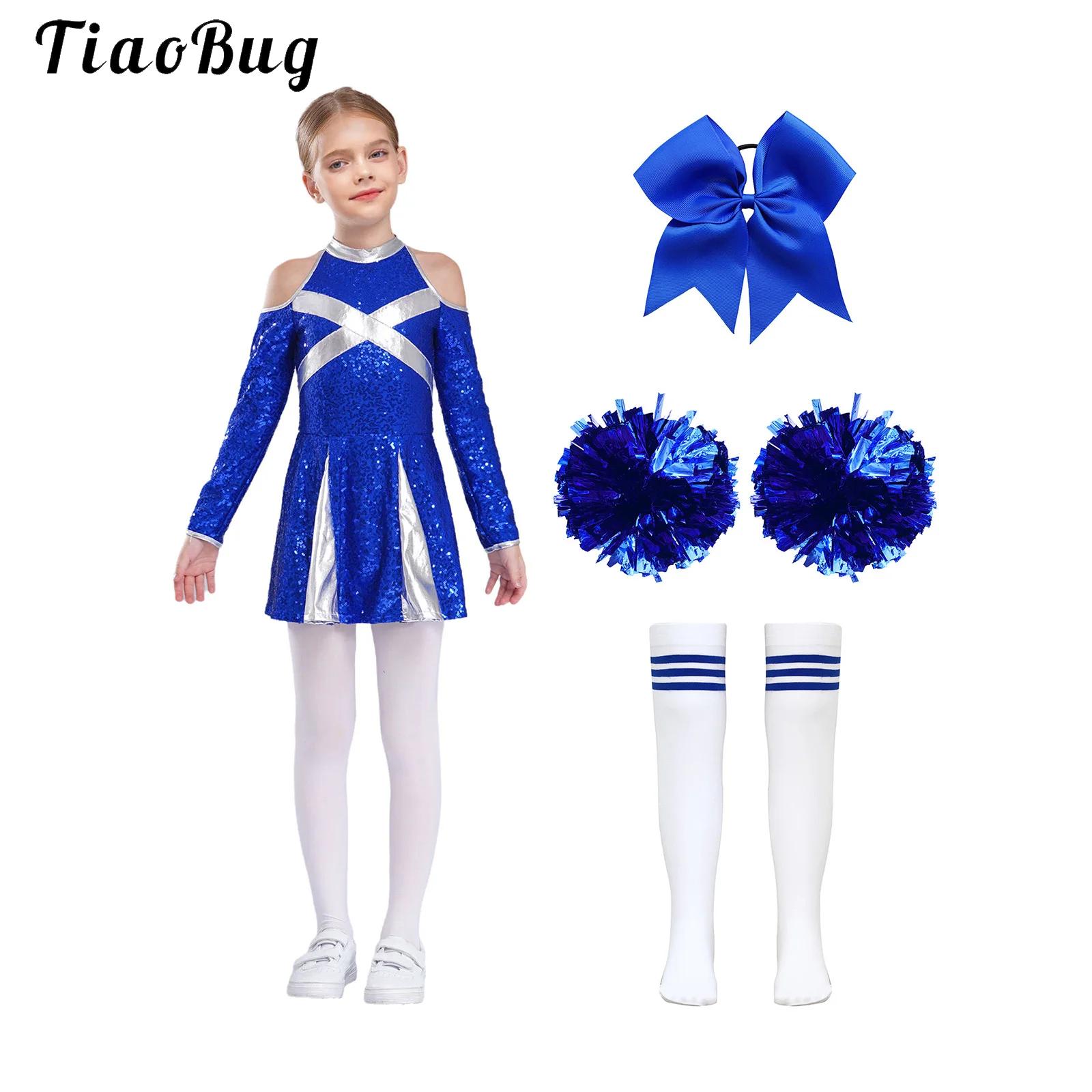 Spiderman Jumpsuit Kids - Kids Girls Cheerleading Uniforms 4Pcs School