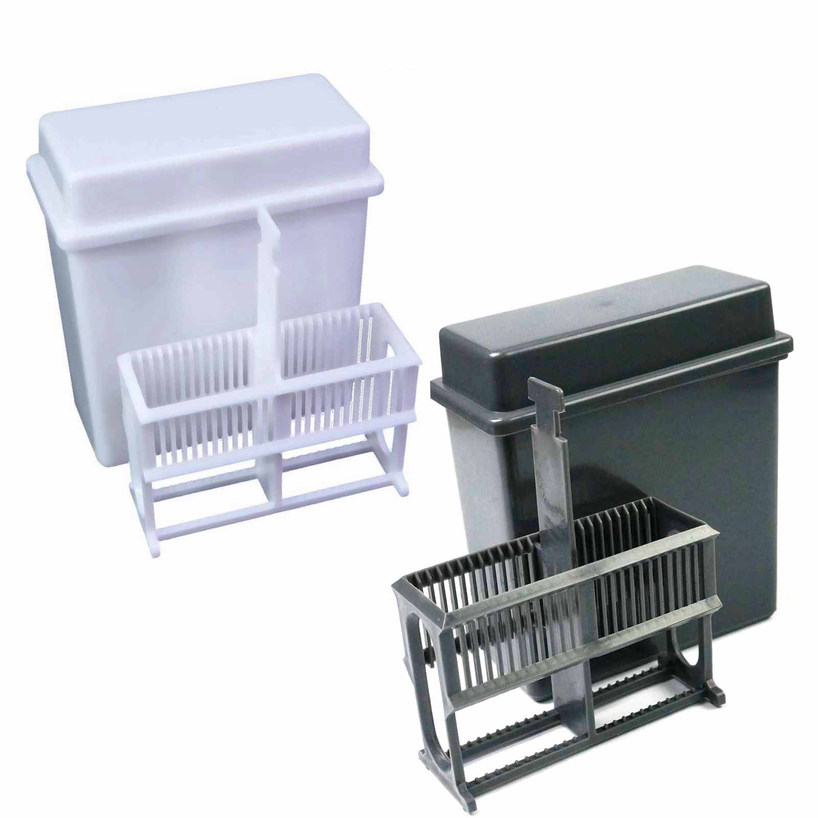 Party Supplies - White/Gray PP Staining Rack Jar For
