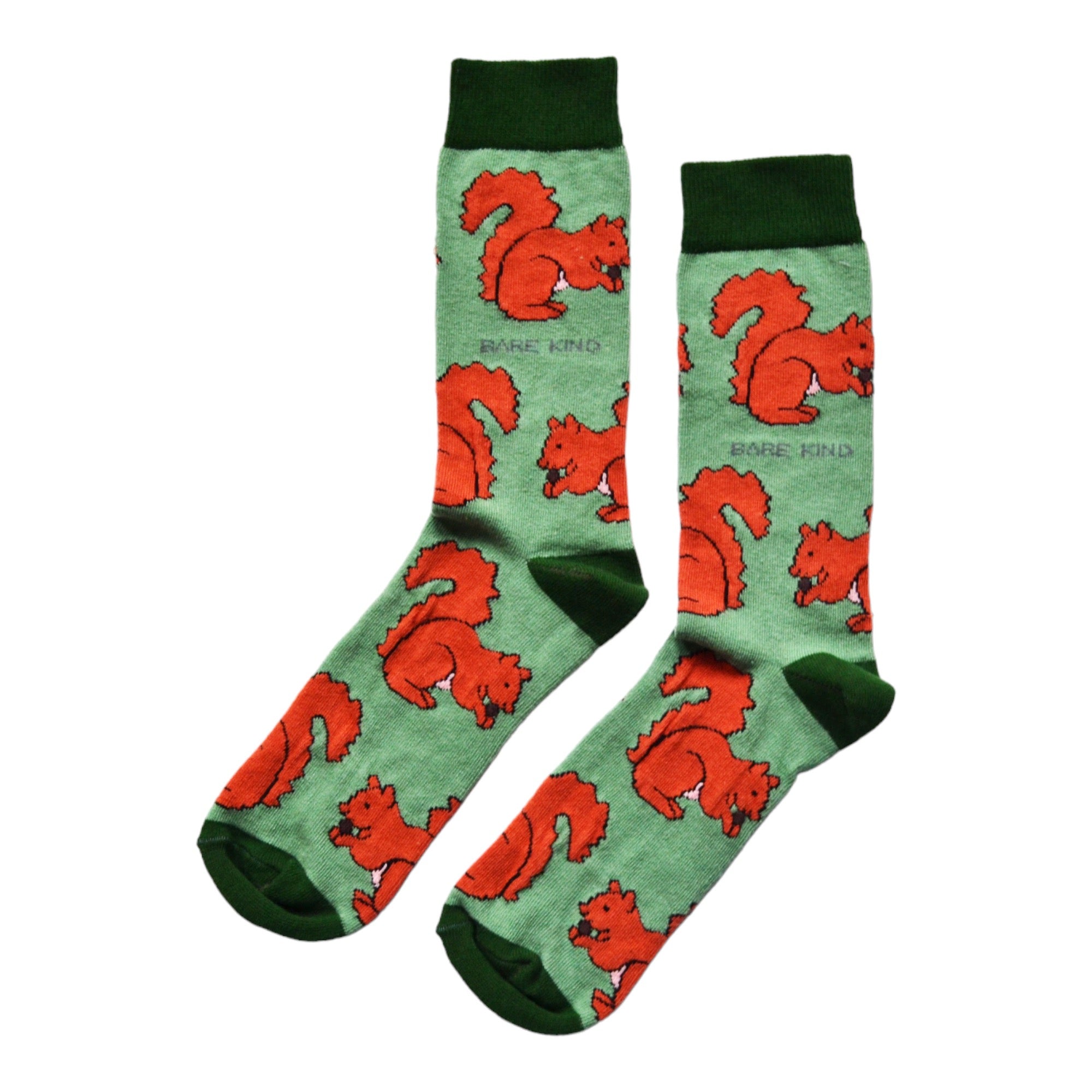 Funny Chicken Leg Socks - Save the Red Squirrels Bamboo Socks