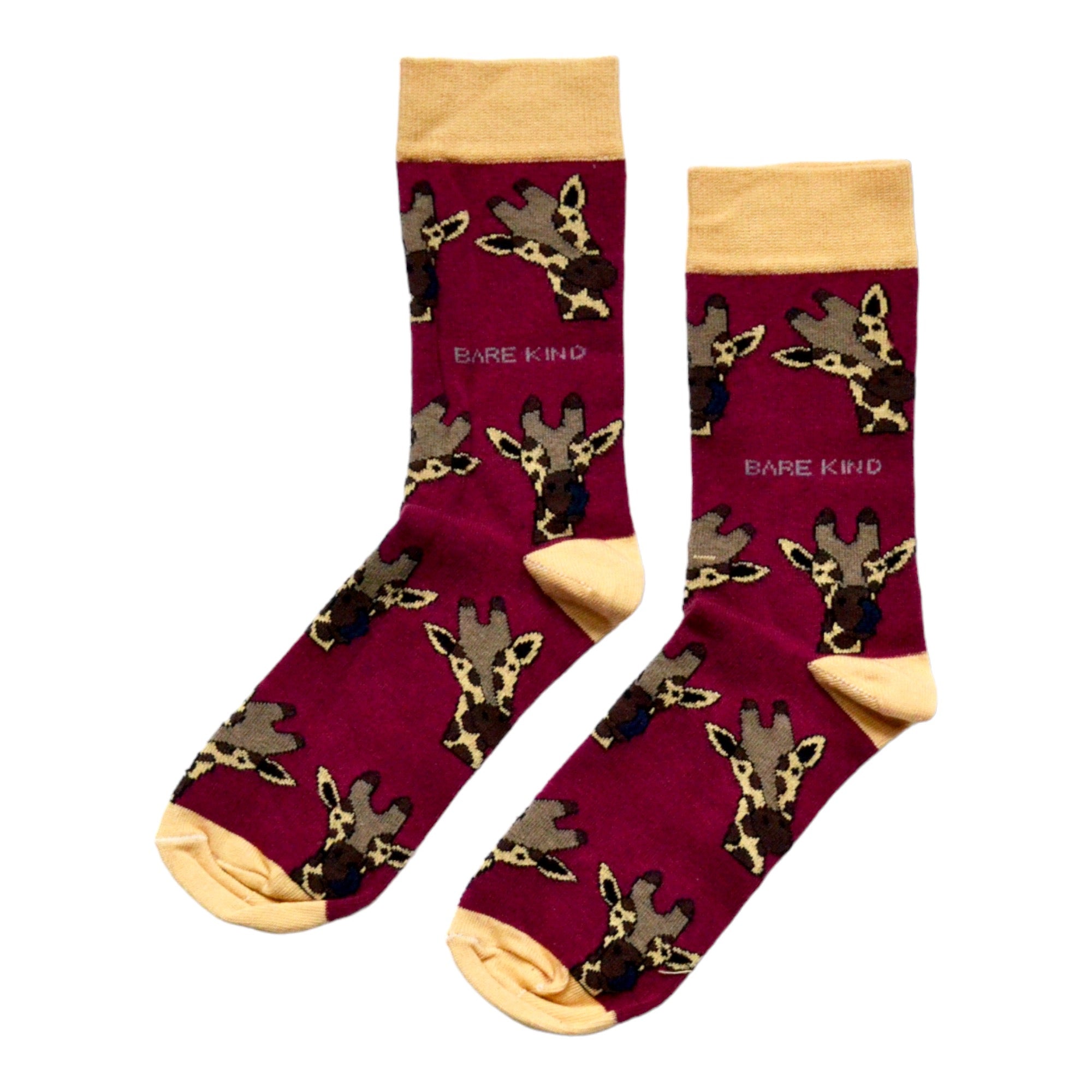 Funny Chicken Leg Socks - Save the Giraffes Bamboo Socks |