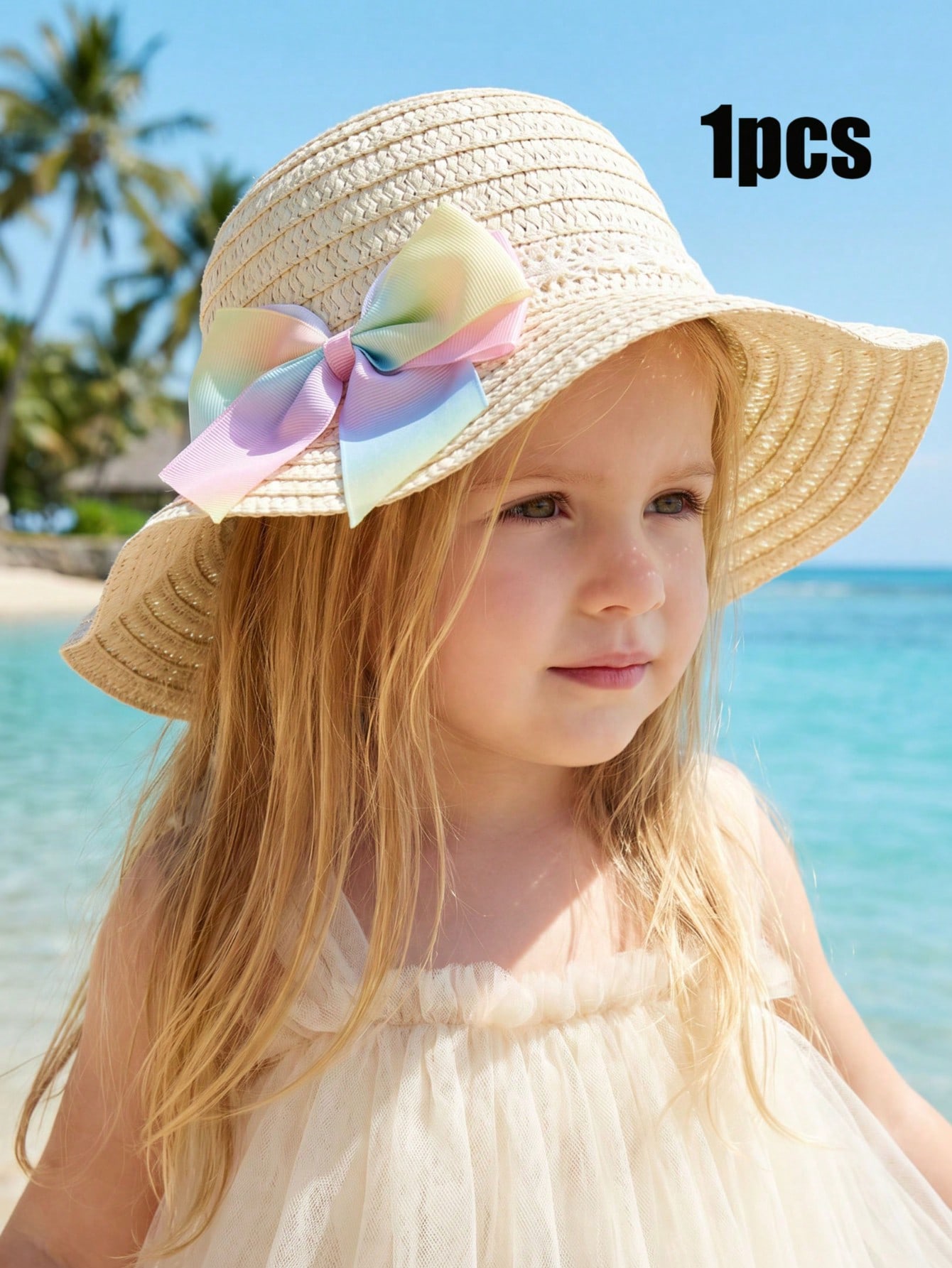 Spiderman Jumpsuit Kids - 1Pc 1-5Y Girls Beige Straw Hat