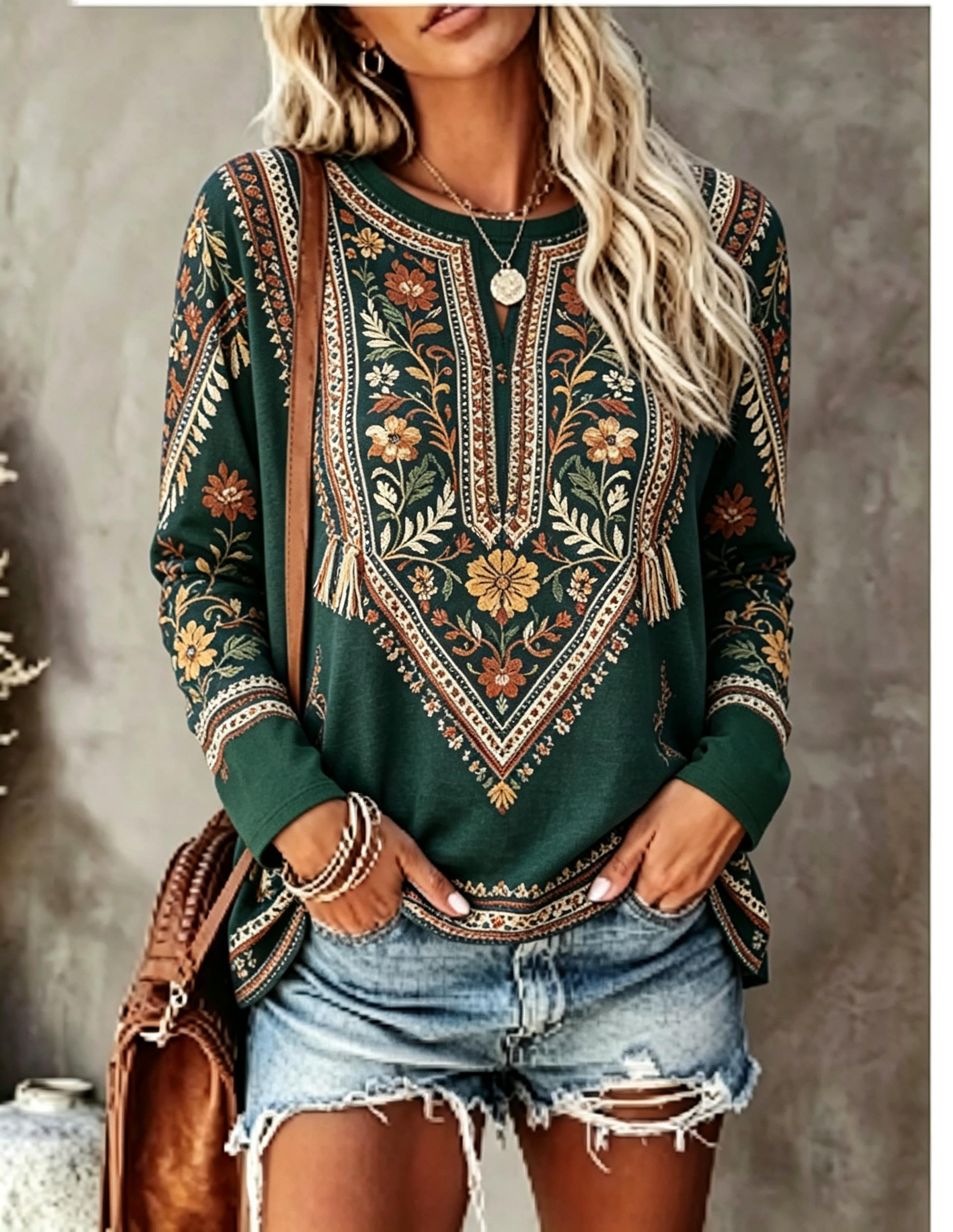 Women Crew Neck Long Sleeve T‑ - Medieval Renaissance Dress Women review and price
