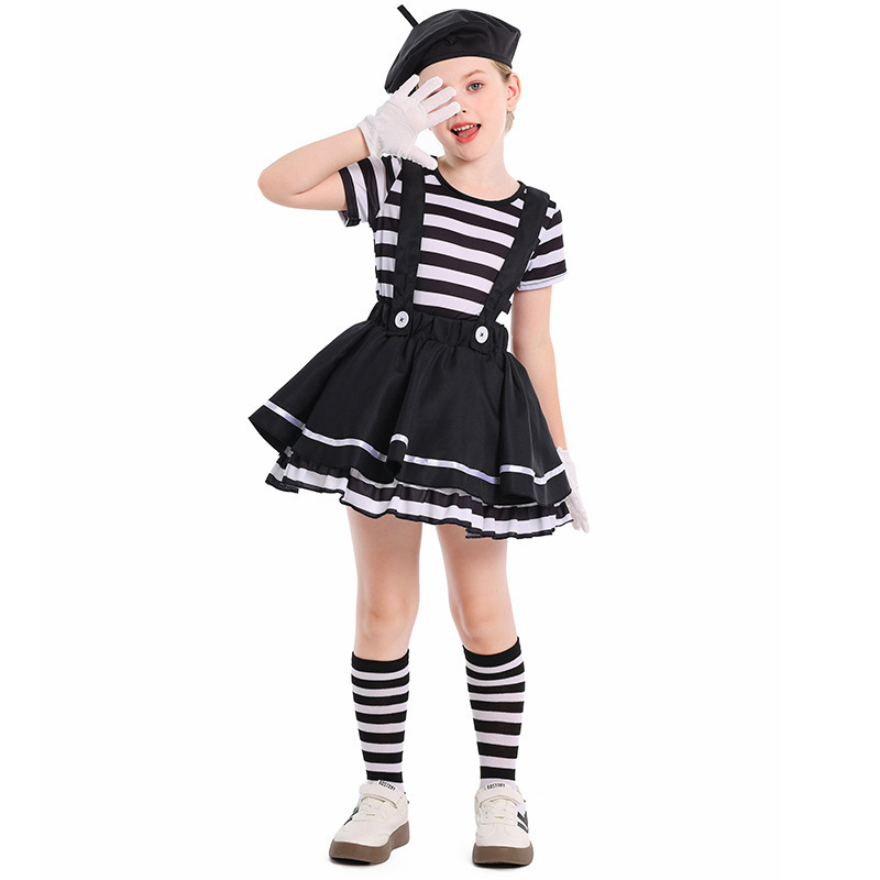 Spiderman Jumpsuit Kids - Kids Mime Clown Costume for Girls