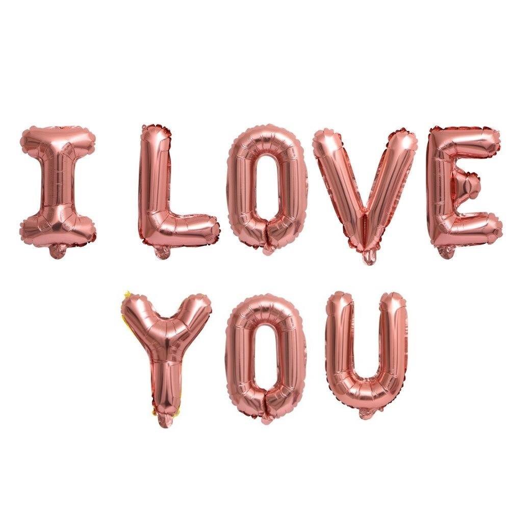 Party Supplies - I LOVE YOU ballon Rosé (40CM)