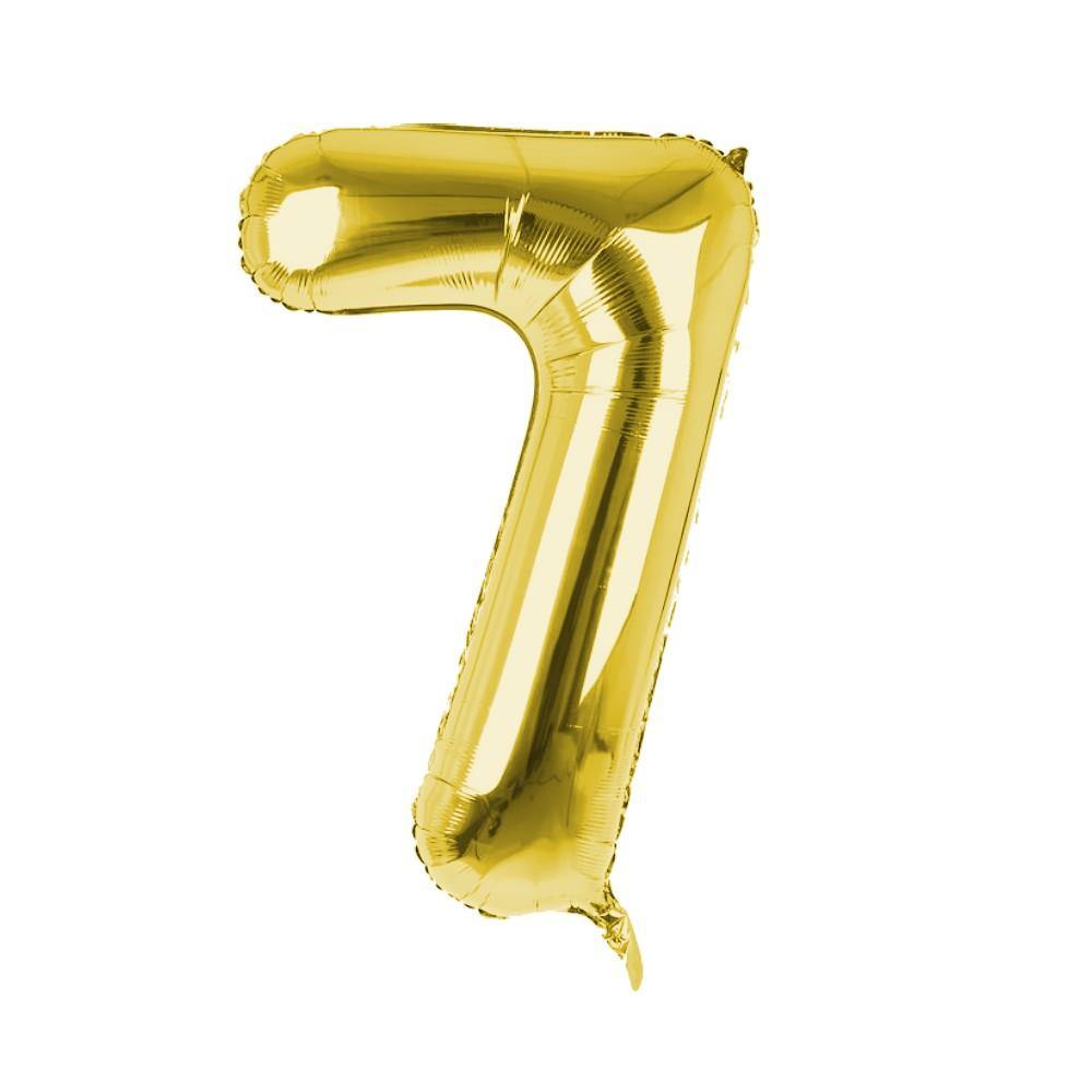 Party Supplies - Cijfer Ballon '7' Goud (100CM)