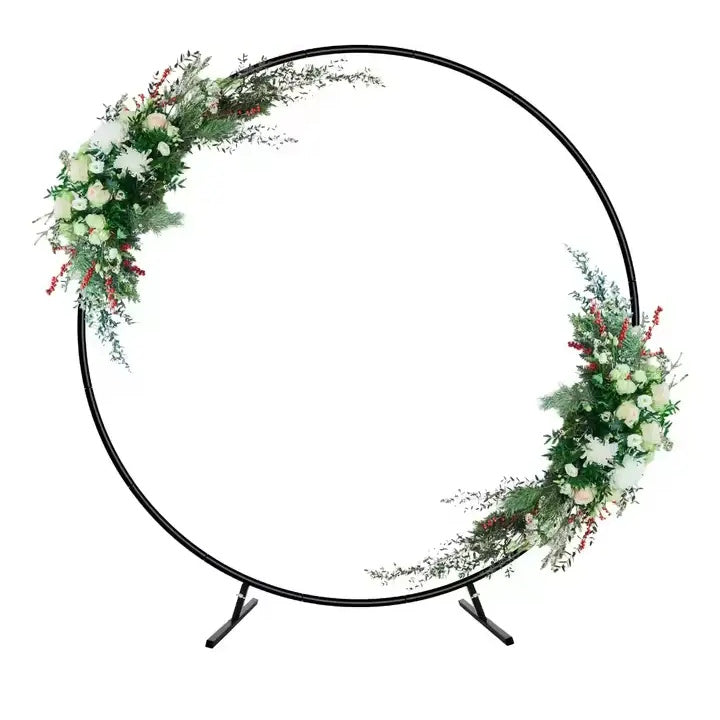 Party Supplies - Backdrop Zwart - 2m (Cirkel Boog)