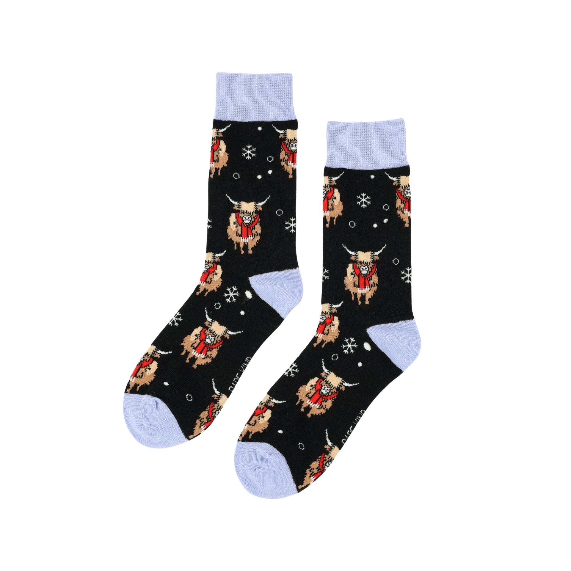 Funny Chicken Leg Socks - Save the Black Christmas Highland Cow