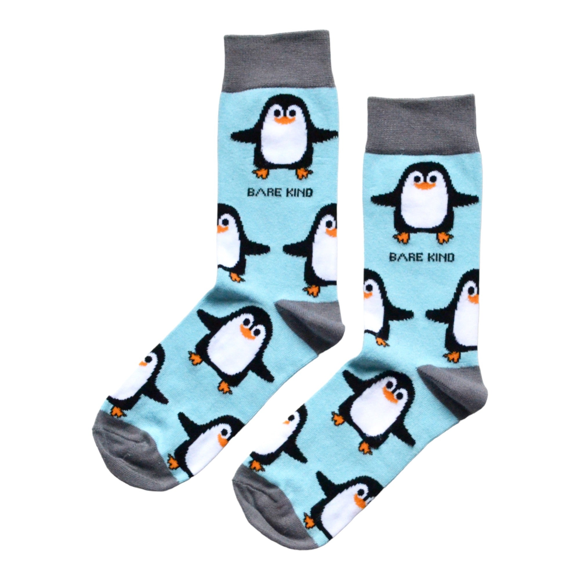 Funny Chicken Leg Socks - Save the Penguins Bamboo Socks |