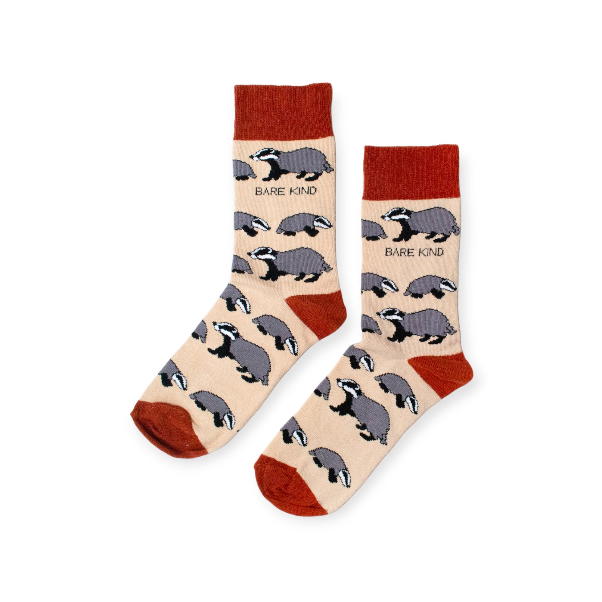 Funny Chicken Leg Socks - Save the Badgers Bamboo Socks |