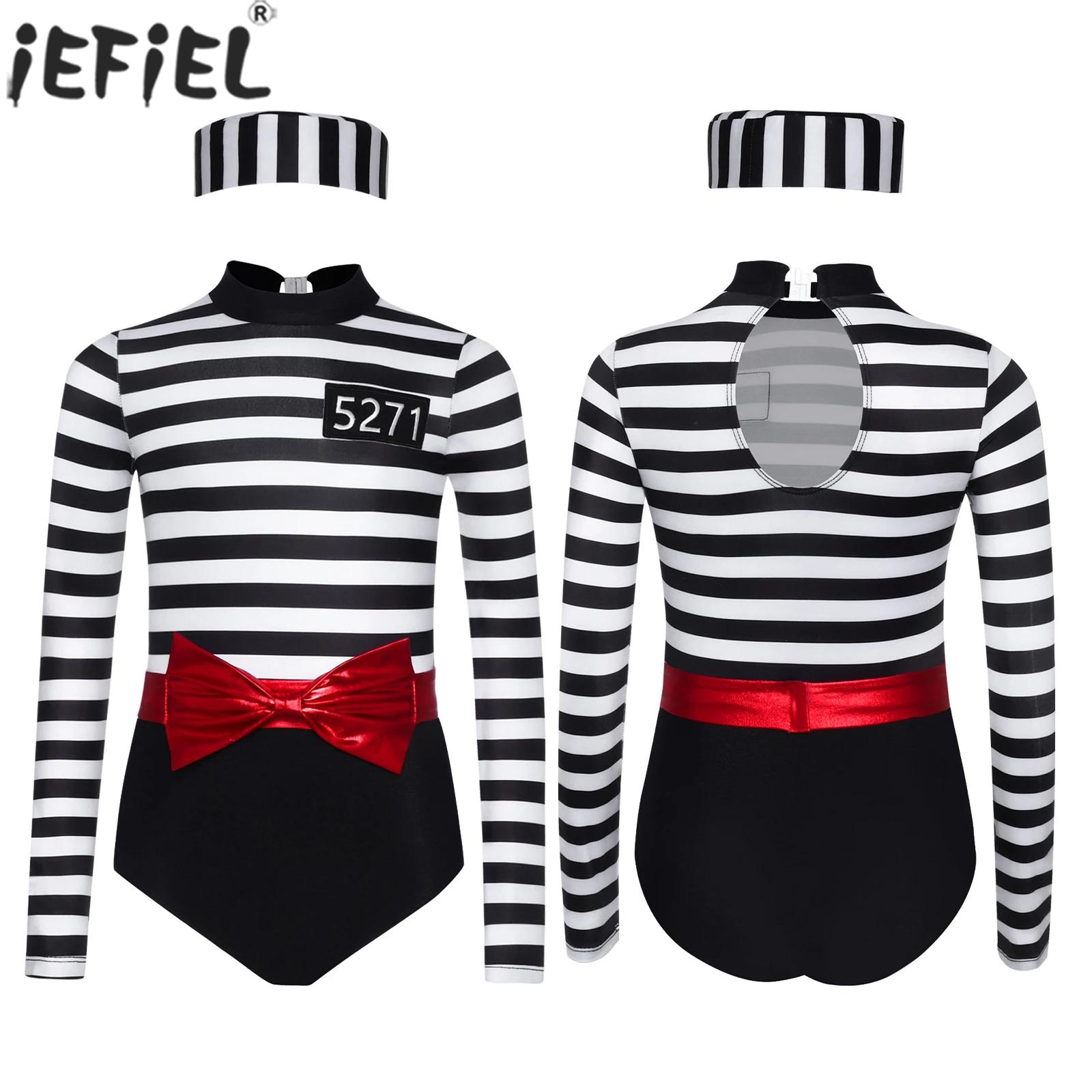 Spiderman Jumpsuit Kids - Teen Girls Halloween Prisoner Cosplay Bodysuit