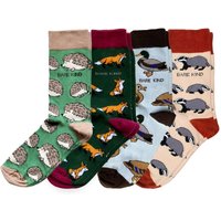 UK Wildlife Bundle of 4 Bamboo - Funny Chicken Leg Socks review and price