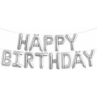 Happy Birthday ballon Zilver ( - Party Supplies review and price