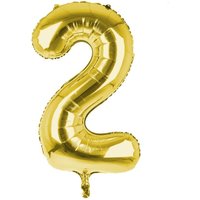 Cijfer Ballon '2'  Goud (100CM - Party Supplies review and price