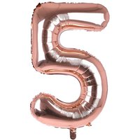 Cijfer Ballon '5' Rosé (100CM) - Party Supplies review and price