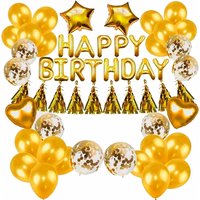 Verjaardag versiering (Goud #1 - Party Supplies review and price