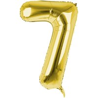 Cijfer Ballon '7'  Goud (100CM - Party Supplies review and price