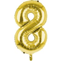 Cijfer Ballon '8'  Goud (100CM - Party Supplies review and price