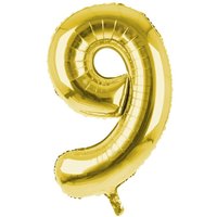 Cijfer Ballon '9'  Goud (100CM - Party Supplies review and price