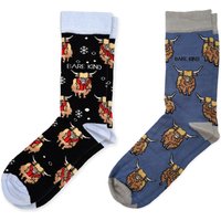 Christmas Highland Cow 2 Pack  - Funny Chicken Leg Socks review and price